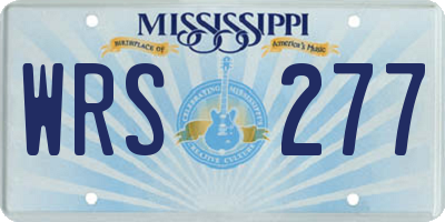 MS license plate WRS277