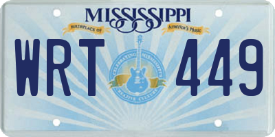 MS license plate WRT449
