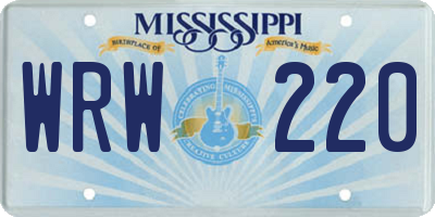 MS license plate WRW220