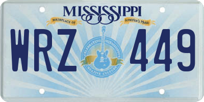 MS license plate WRZ449