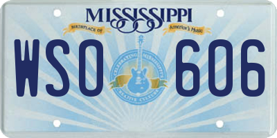 MS license plate WSO606