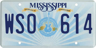 MS license plate WSO614