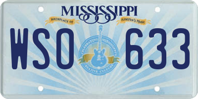 MS license plate WSO633