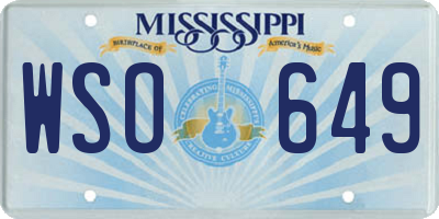 MS license plate WSO649
