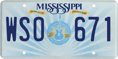 MS license plate WSO671