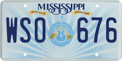 MS license plate WSO676