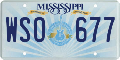 MS license plate WSO677