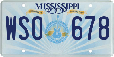 MS license plate WSO678