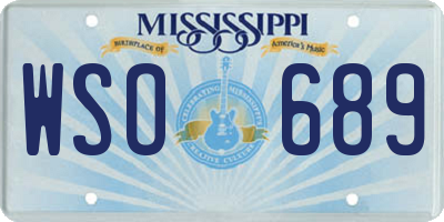 MS license plate WSO689