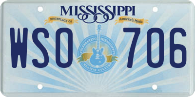 MS license plate WSO706