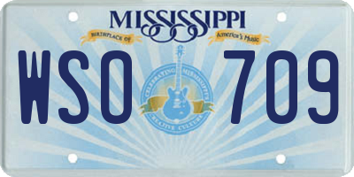 MS license plate WSO709