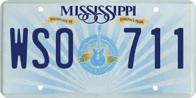 MS license plate WSO711