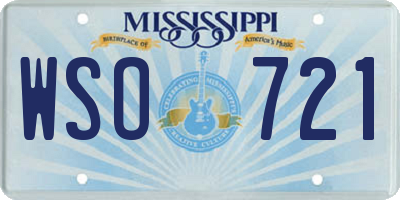 MS license plate WSO721