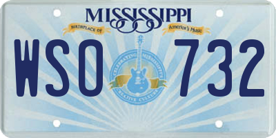 MS license plate WSO732