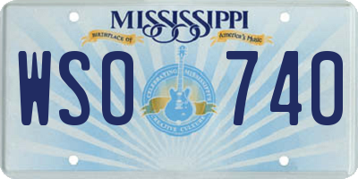 MS license plate WSO740