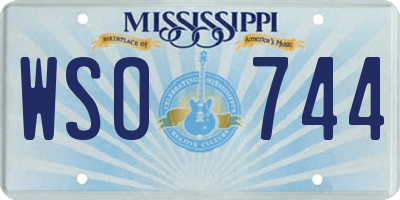 MS license plate WSO744
