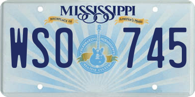 MS license plate WSO745