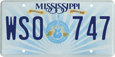 MS license plate WSO747