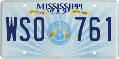 MS license plate WSO761