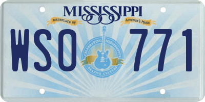 MS license plate WSO771