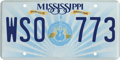 MS license plate WSO773