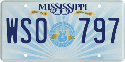 MS license plate WSO797