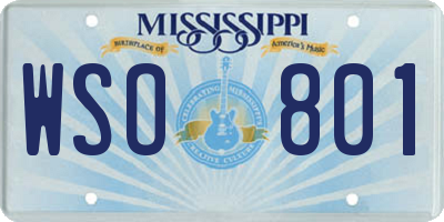 MS license plate WSO801