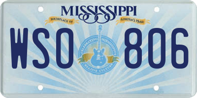 MS license plate WSO806