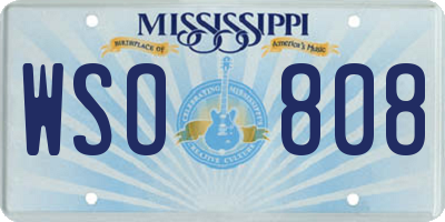 MS license plate WSO808