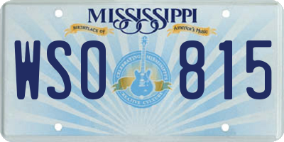 MS license plate WSO815