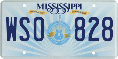 MS license plate WSO828