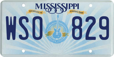 MS license plate WSO829