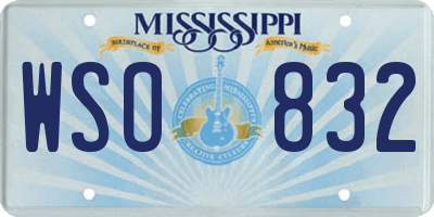 MS license plate WSO832