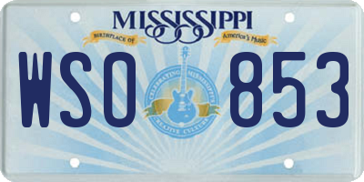 MS license plate WSO853