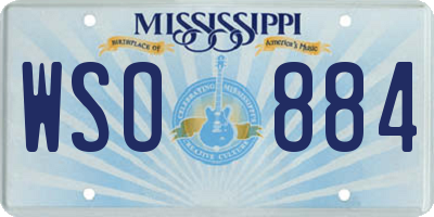 MS license plate WSO884