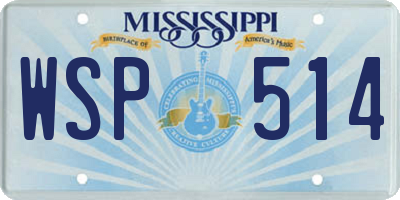 MS license plate WSP514