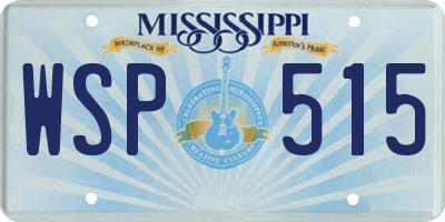 MS license plate WSP515