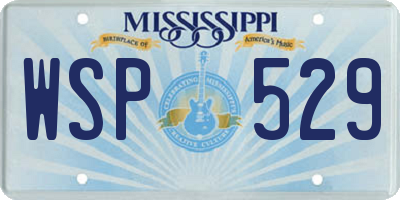 MS license plate WSP529