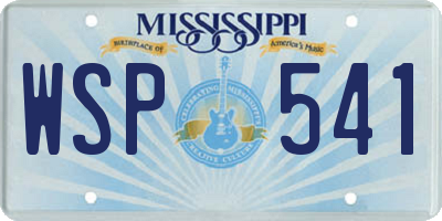 MS license plate WSP541