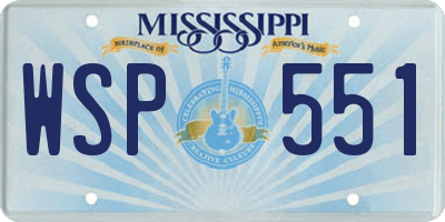 MS license plate WSP551