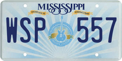 MS license plate WSP557