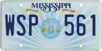 MS license plate WSP561
