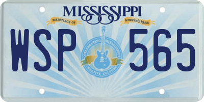 MS license plate WSP565