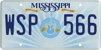 MS license plate WSP566