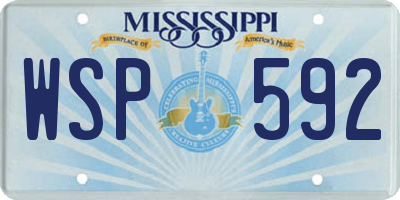 MS license plate WSP592
