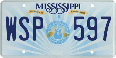 MS license plate WSP597