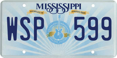 MS license plate WSP599