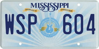 MS license plate WSP604