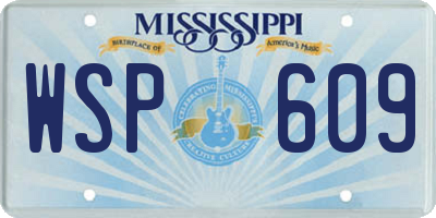 MS license plate WSP609
