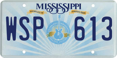 MS license plate WSP613